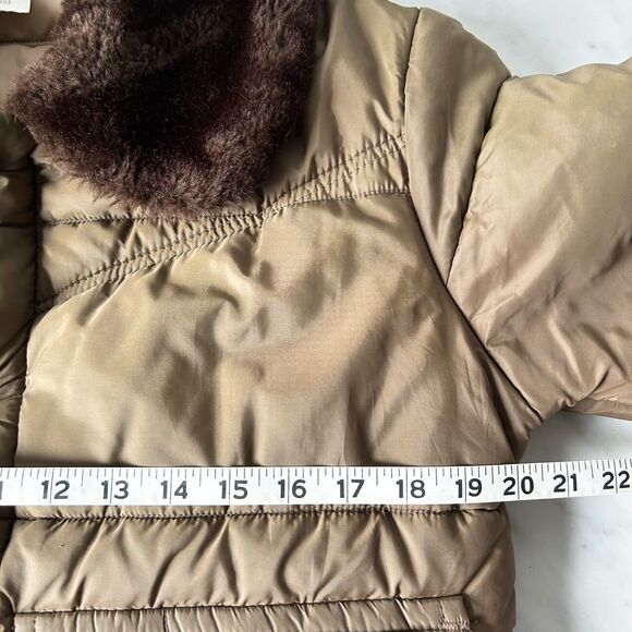 Vintage Walls Blizzard Pruf Coat Brown Faux Fur Trim Zip + Snap Front-Women's S - Picture 11 of 16